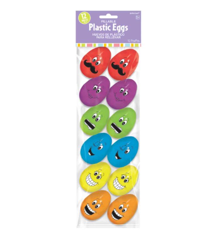 Small Funny Face Plastic Eggs