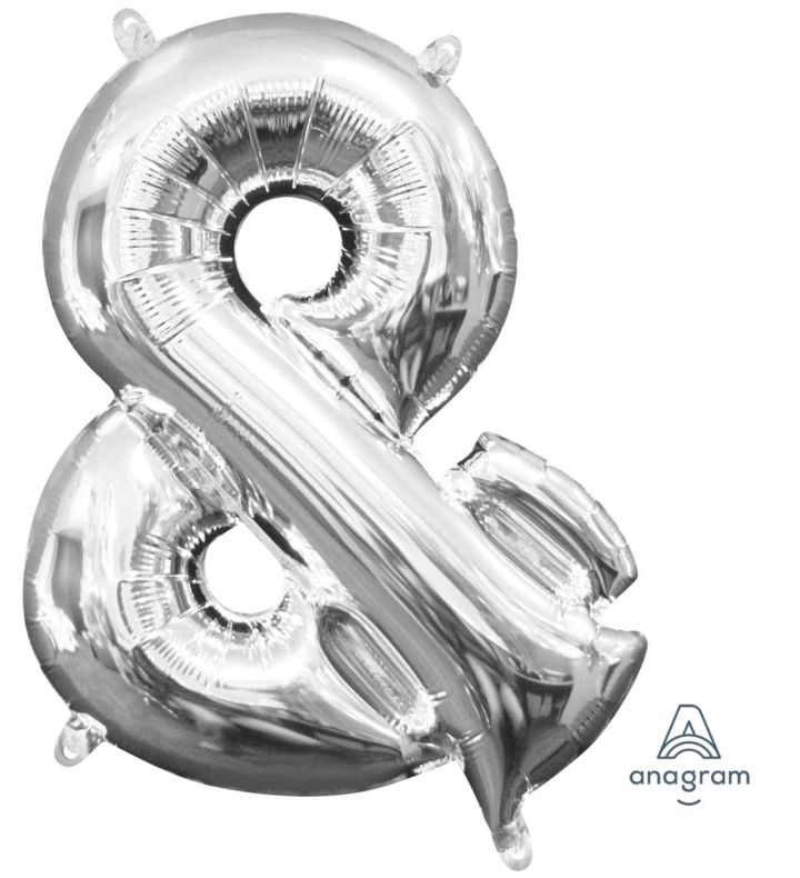 16" Silver & Symbol Foil Balloon