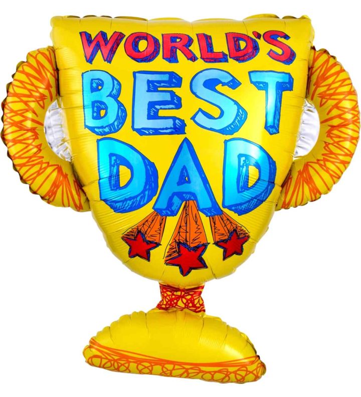 Best Dad Trophy SuperShape Foil Balloon