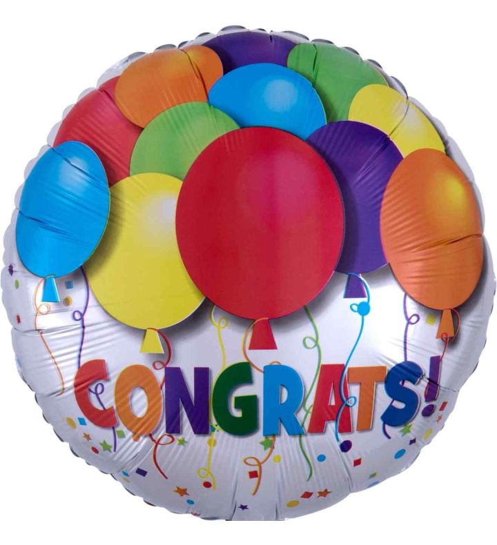 18" Bold Congratulations Foil Balloon