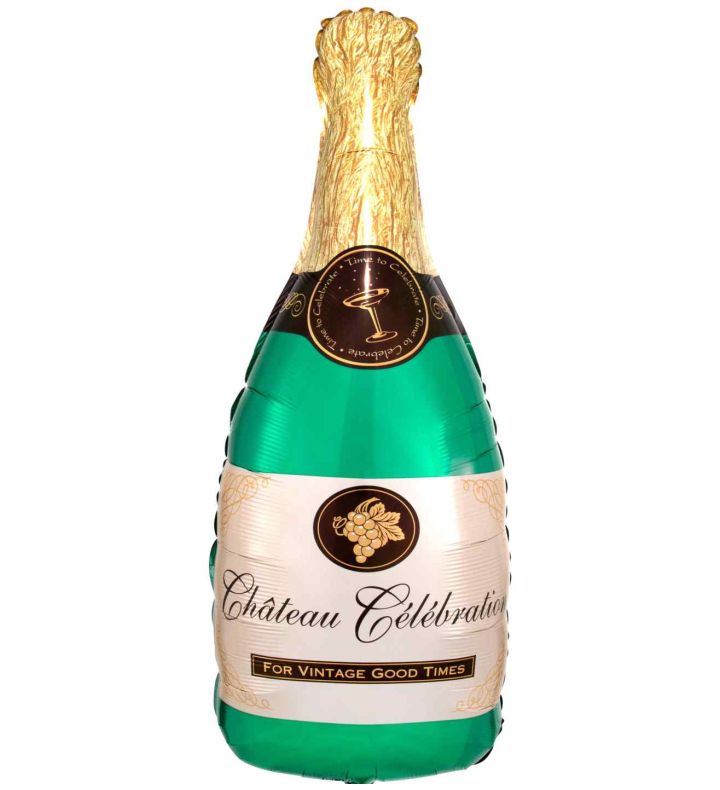36" Bubbly Bottle Supershape Foil Balloon