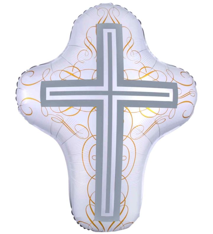 Elegant Cross Supershape Foil Balloon