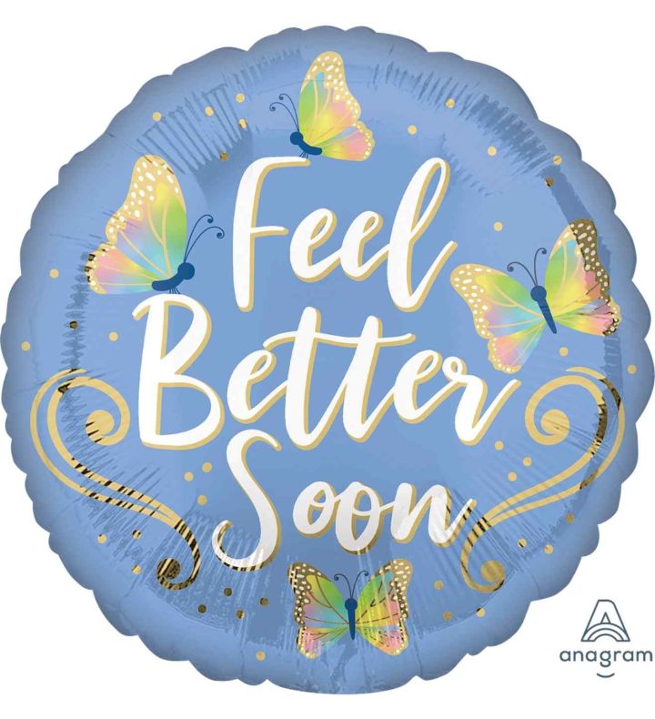 18" Feel Better Soon Ombre Foil Balloon