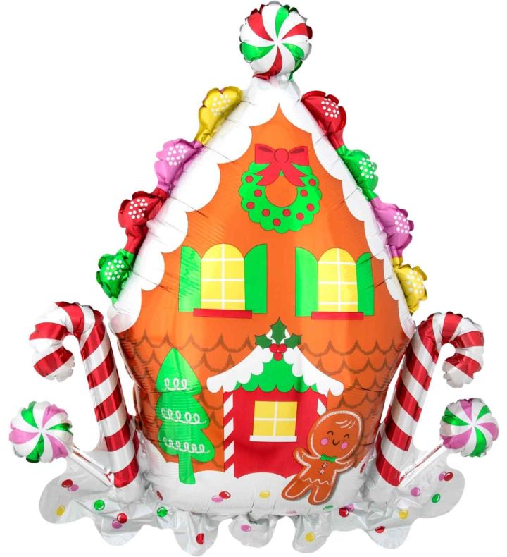 Ginderbread House SuperShape Foil Balloon