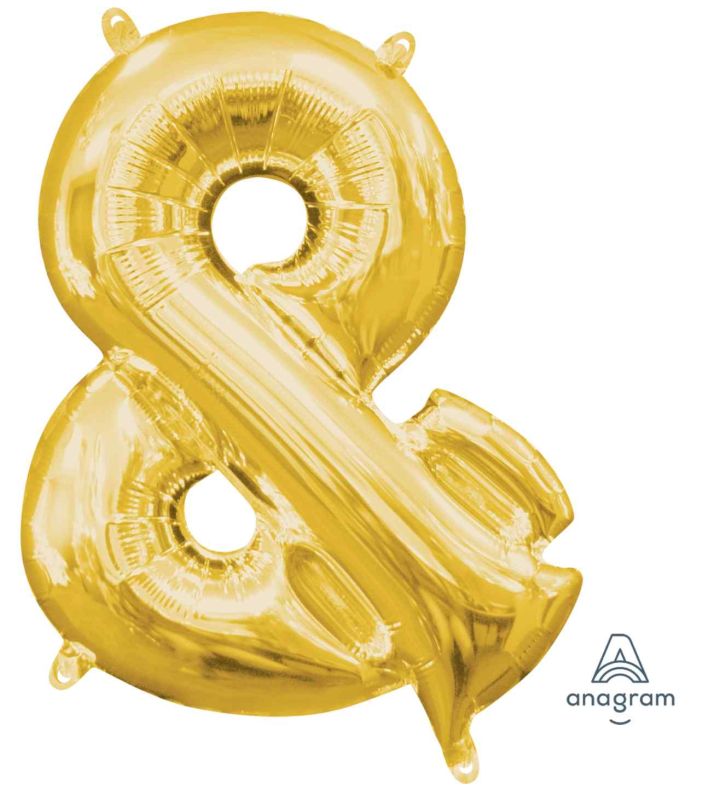 16" Gold & Symbol Foil Balloon