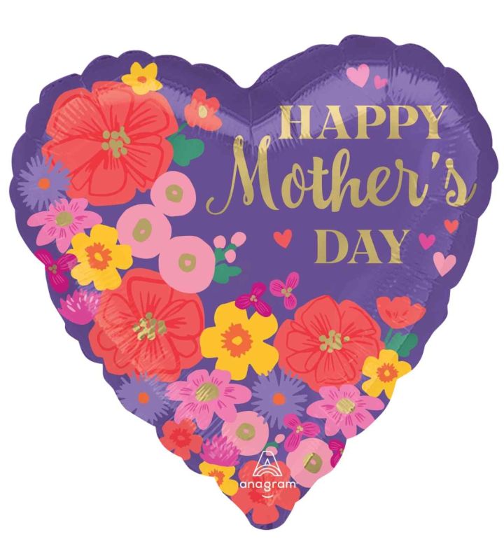 18" Anagram Sweet Flowers Happy Mother's Day Foil Balloon