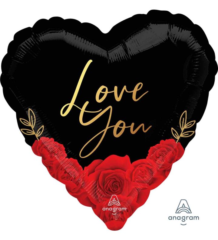 18" Love You Romantic Roses Foil Balloon