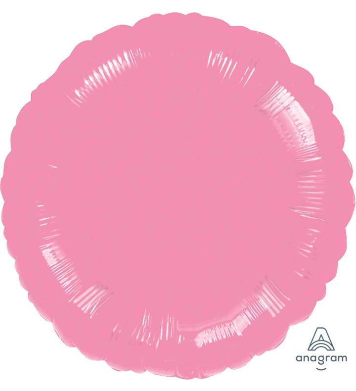 18" Anagram Round Pale Pink Unpackaged Foil Balloon