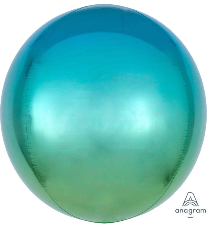 15" Ombre Blue & Green Orbz