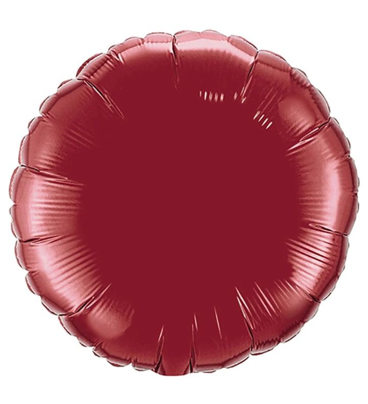18" Anagram Round Burgundy Foil Balloon