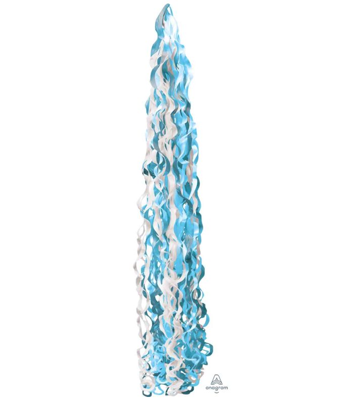 Twirlz Blue & White Tassel 34"