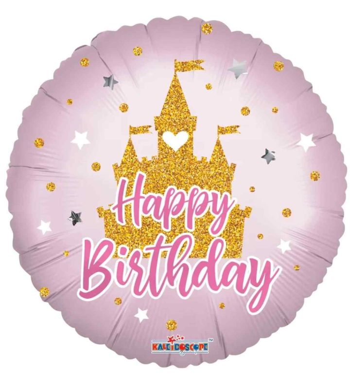 18" Kaleidoscope Birthday Castle Foil Balloon
