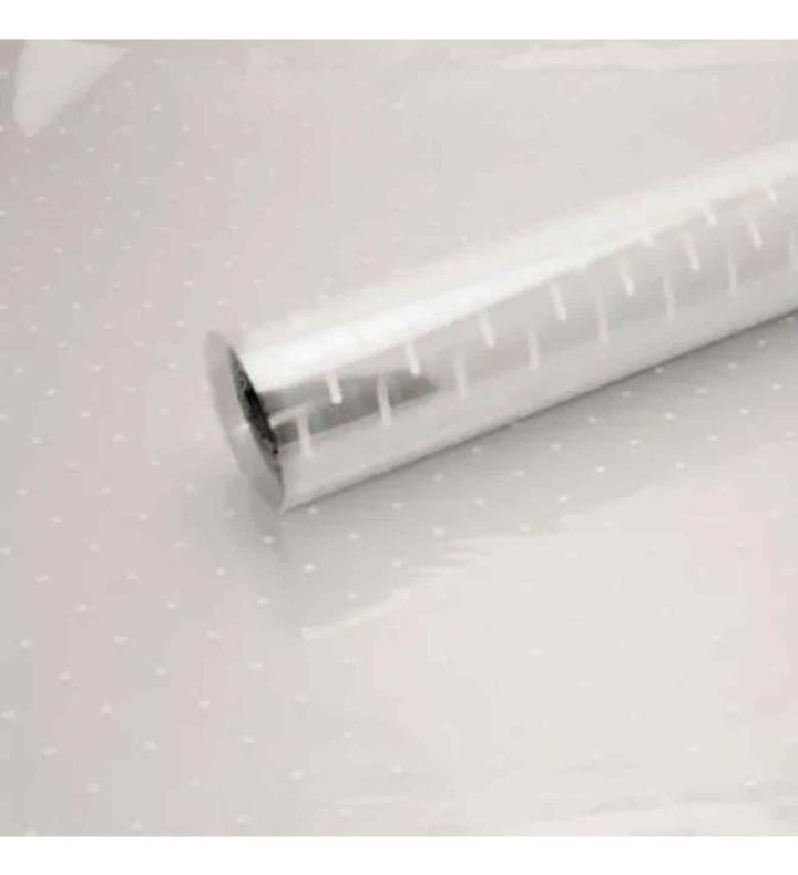 Cellophane Roll White Dot 80cm