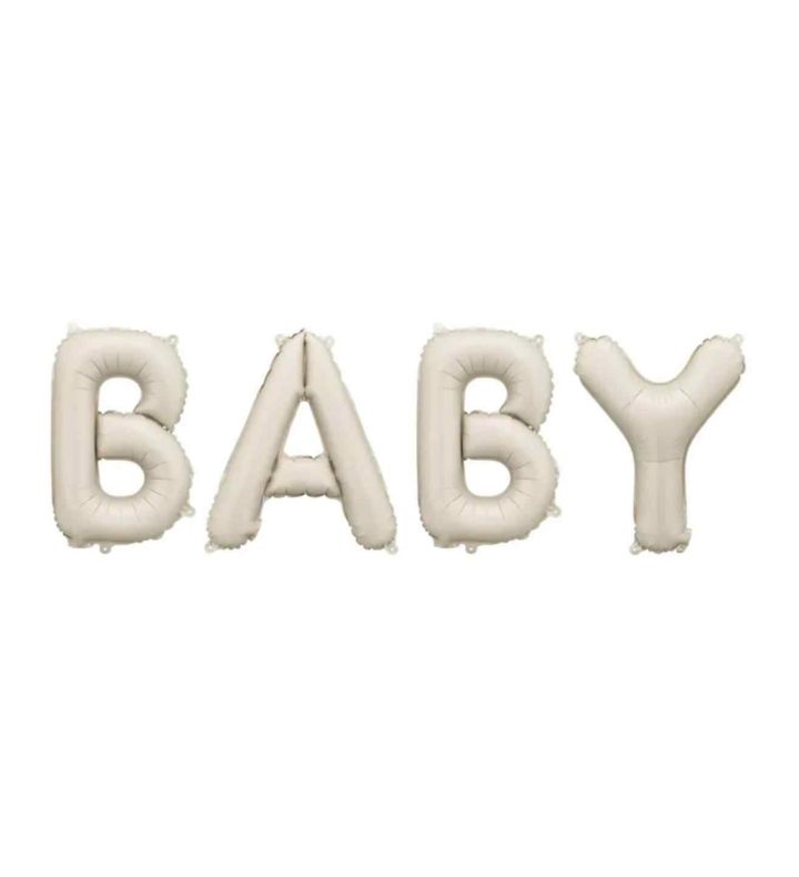 Baby Letter Banner Beige 140cm x 43cm Foil Balloon