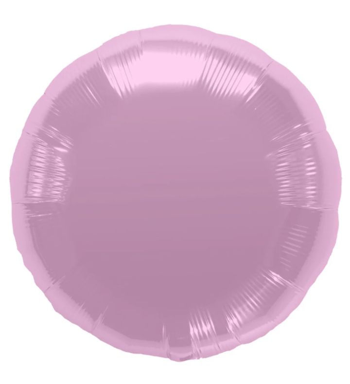 18" North Star Round Pastel Pink Foil Balloon