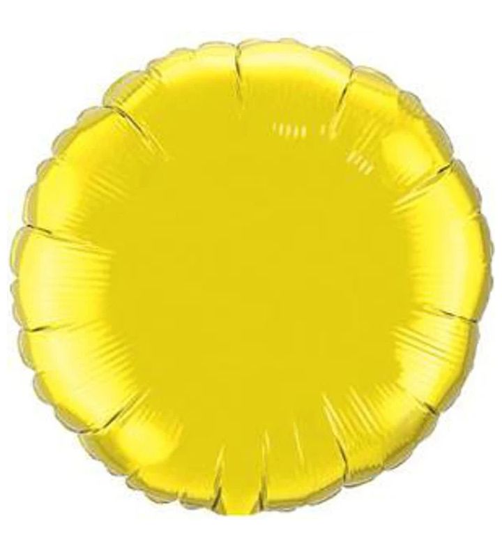 18" North Star Round Citrine Yellow Unpackaged Foil Balloon