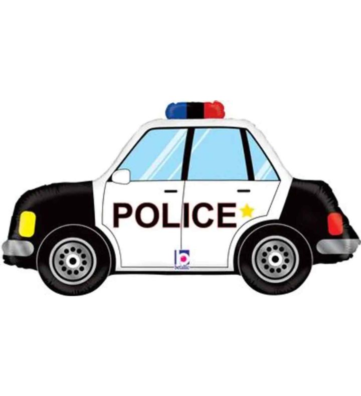 34" Betallic Police Car Shape