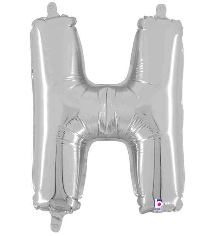 14" Betallic Silver Letter H