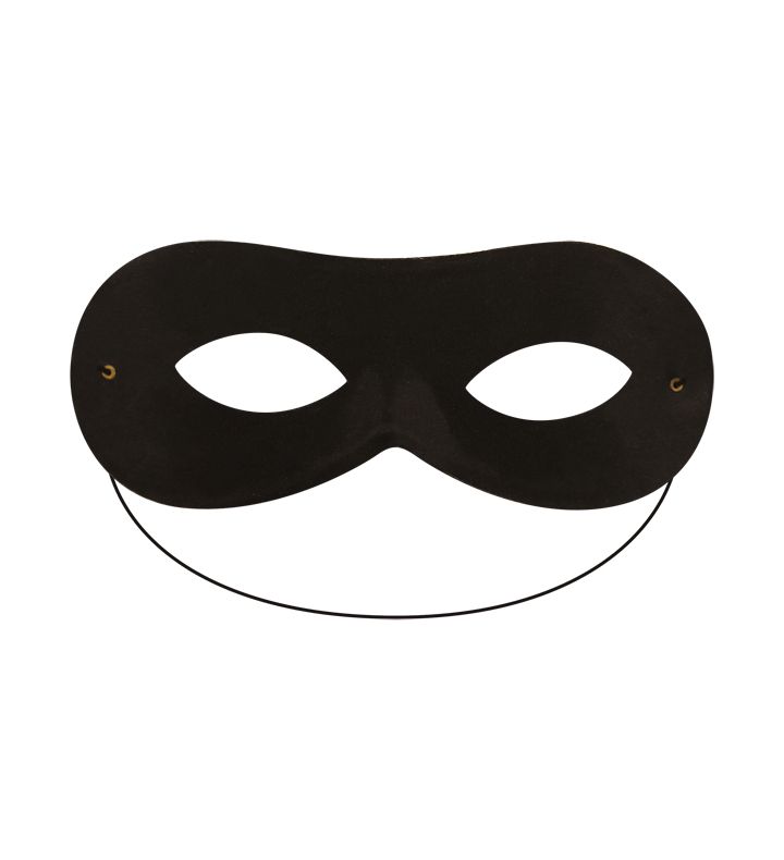 Black Cloth Domino Mask