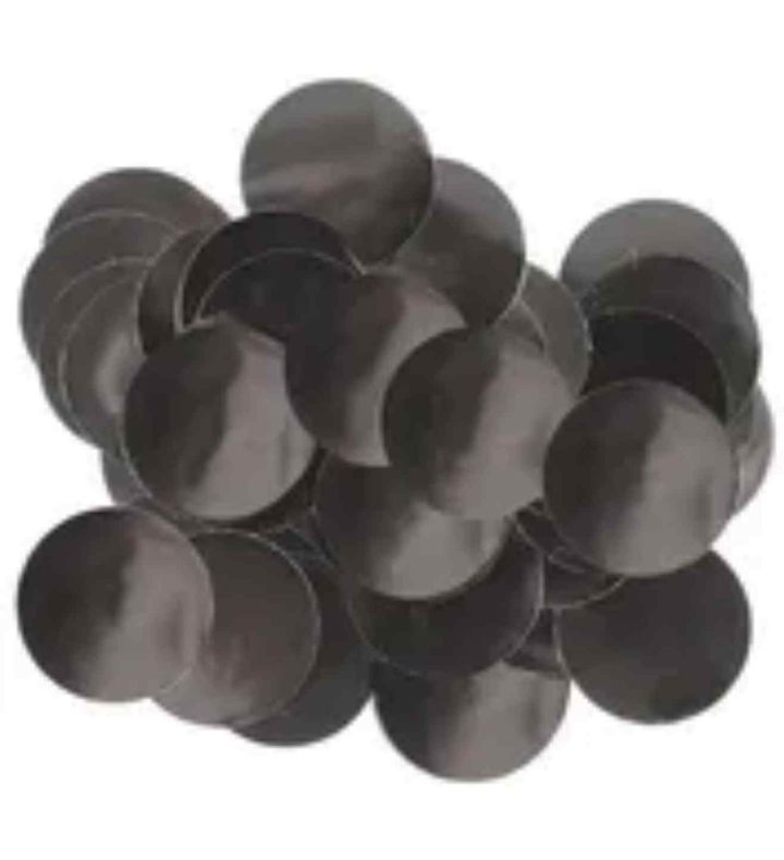 25mm x 14g Black Metallic Foil Confetti