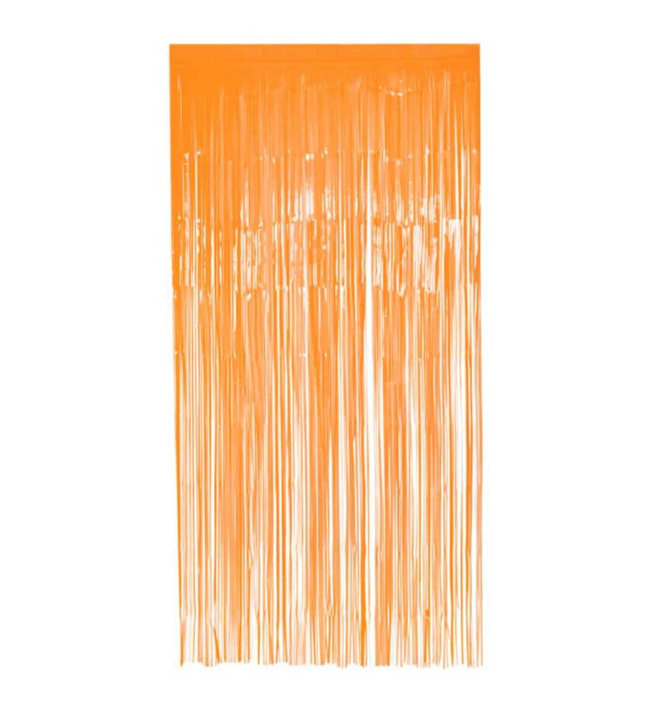 Foil Curtain Neon Orange 200cm x 100cm