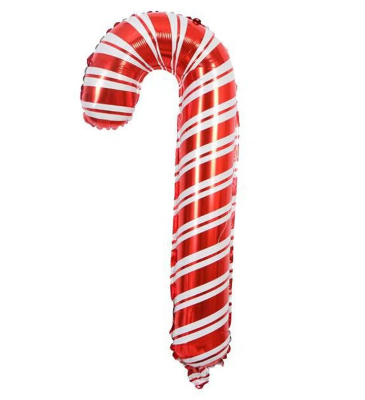 40cm Bamboo Party Red/White Candy Cane