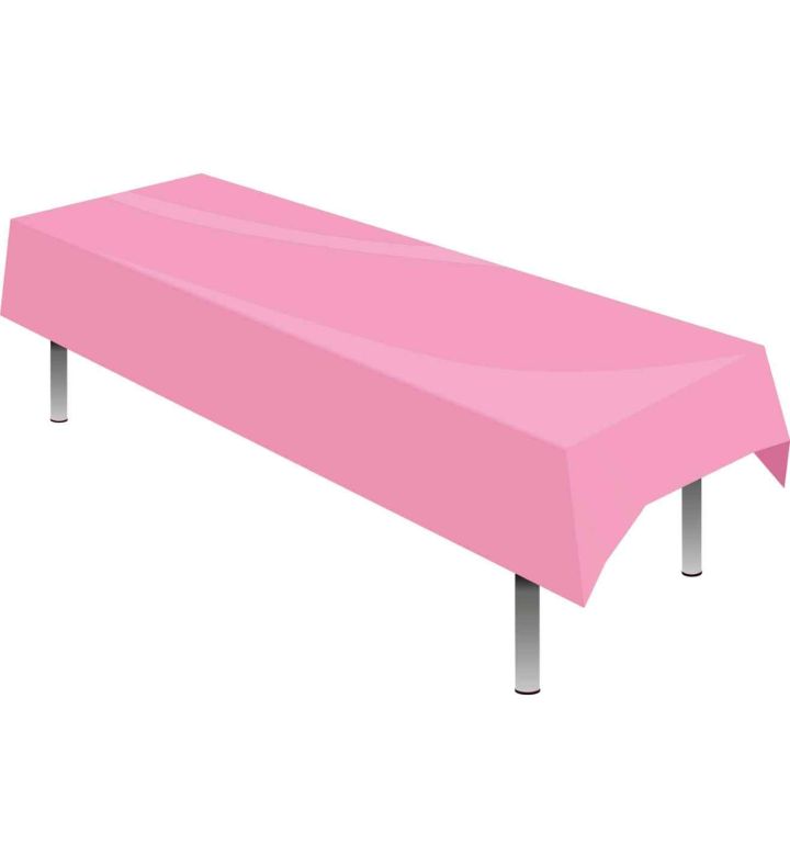 Table Cover Plastic Bubblegum Pink Oaktree 1.37m x 2.74m