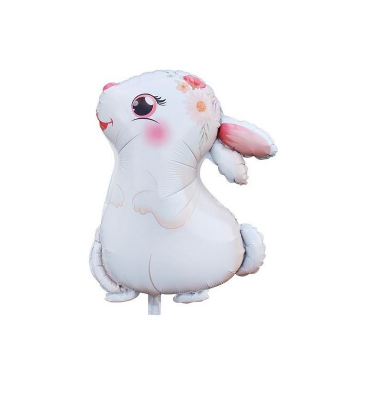 Bunny White/Pink Bamboo Party 53 x 69cm Foil Balloon