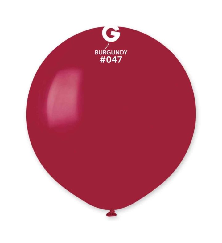 19" Gemar Burgundy 047 Latex Balloons 25ct