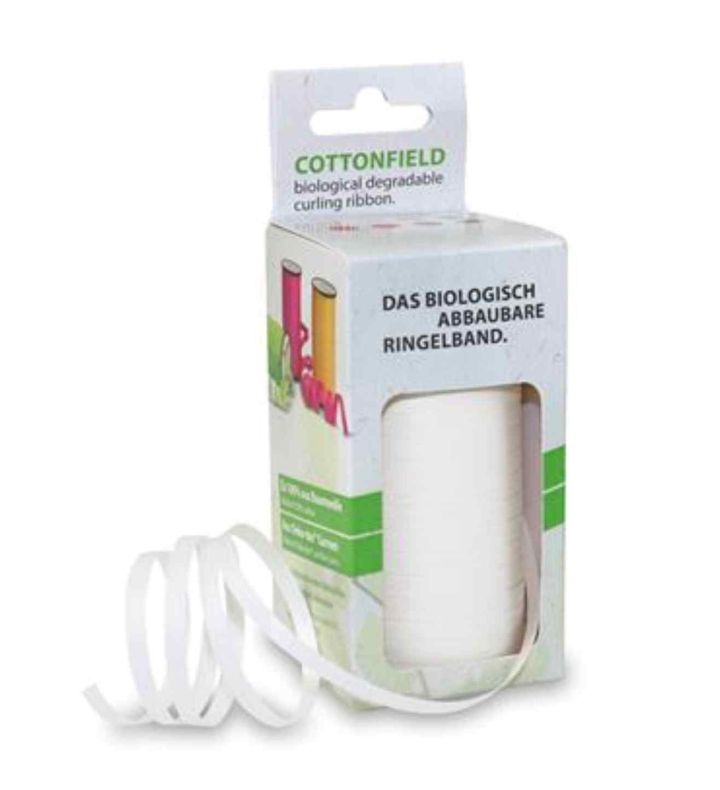 White Biodegradable Curling Ribbon 5mm x 100m