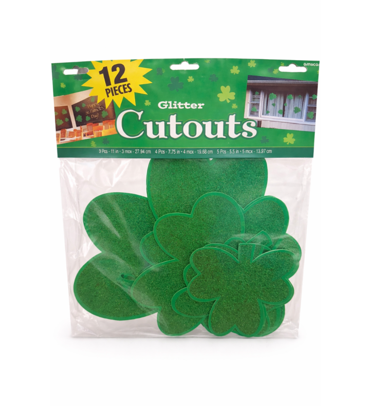 12pc Glitter Cutout