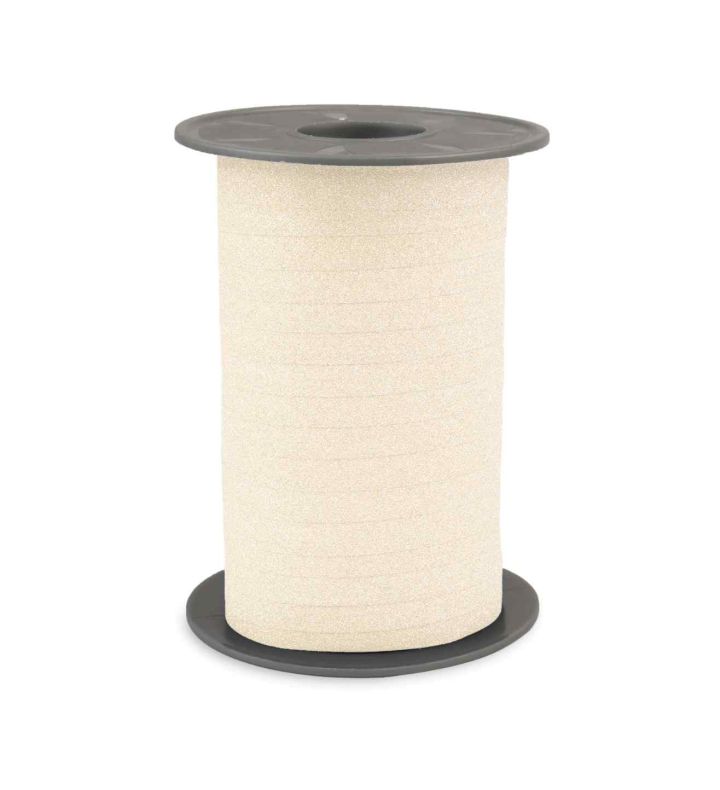 Poly Glitter Cream Ribbon 10mm x 100m