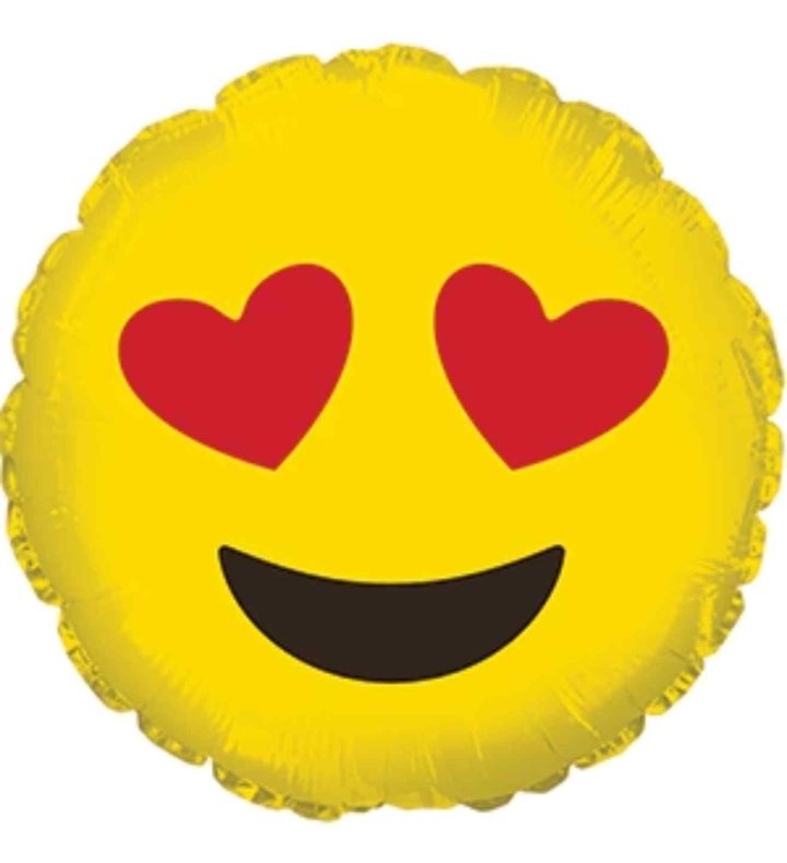 Mini Heart Eyes Emoji Foil Balloon