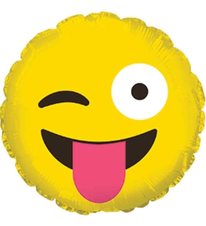 Mini  Winking Eye Emoji Foil Balloon