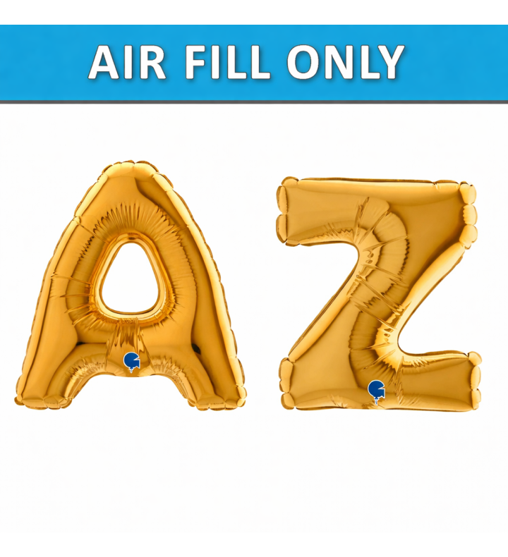 7" Grabo Gold Letters Foil Balloon