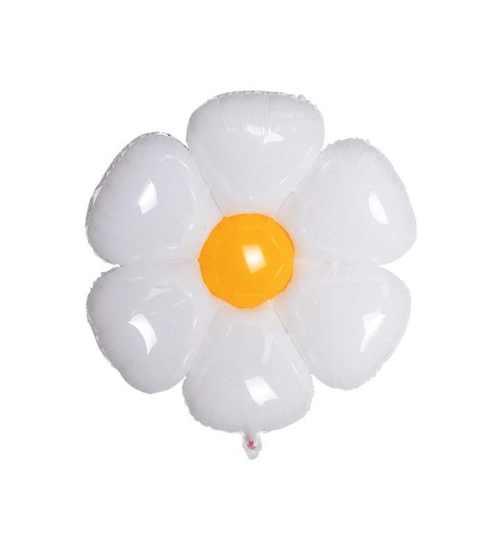 Daisy White/Yellow  68 x 80cm Foil Balloon