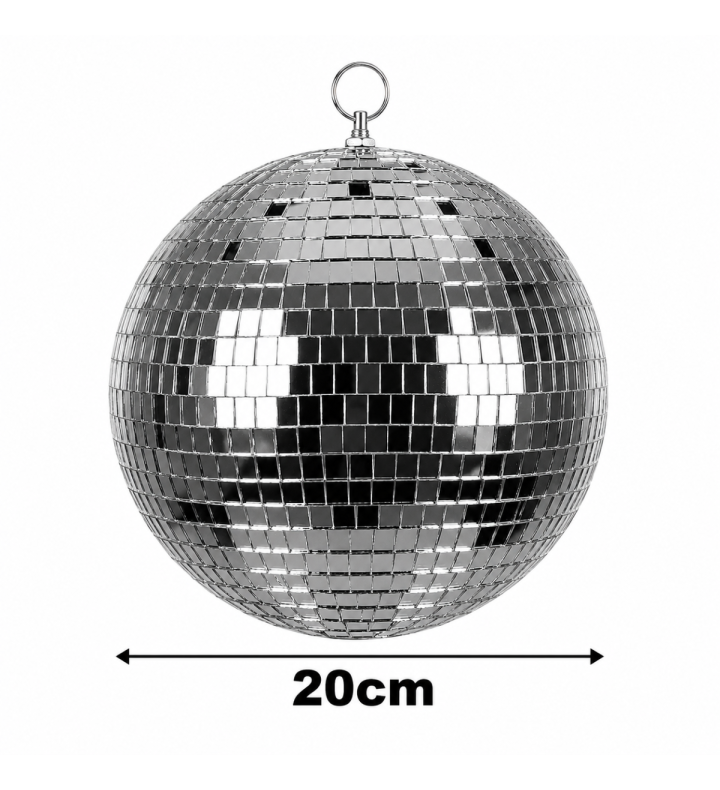Disco Ball Silver 20cm dia