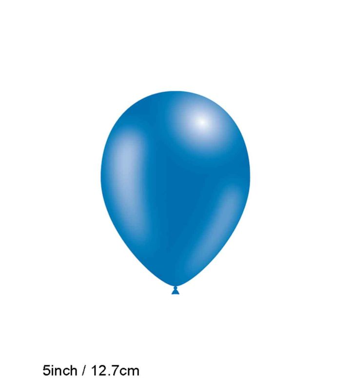 5" Decotex Fashion Solid Blue 85 Latex Balloons 100ct