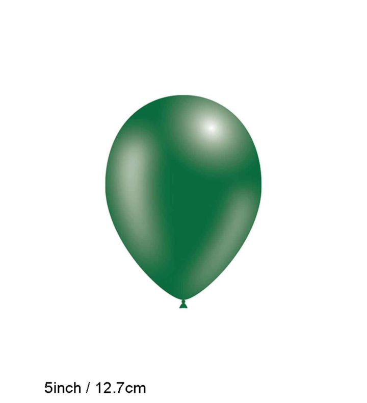 5" Decotex Fashion Solid Forest Green 84 Latex Balloons 100ct