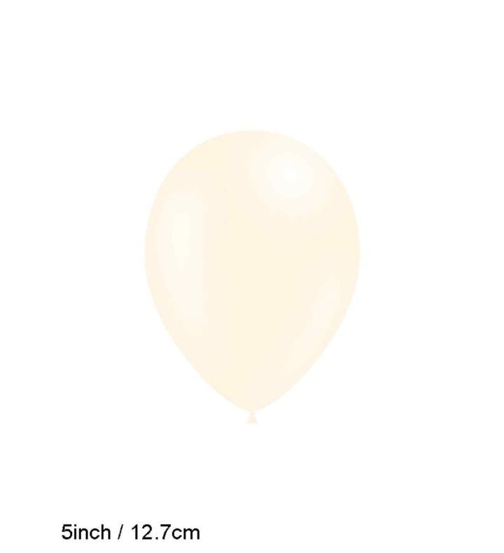 5" Decotex Fashion Solid Ivory 61 Latex Balloons 100ct