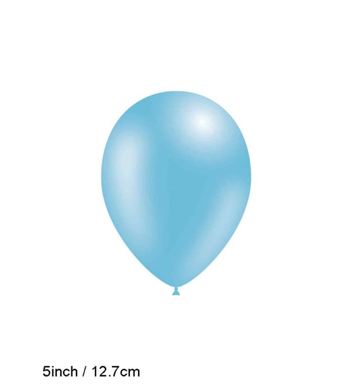 5" Decotex Fashion Solid Light Blue 25 Latex Balloons 100ct