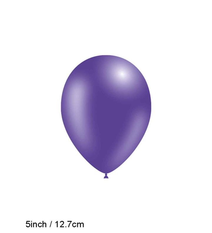 5" Decotex Metallic Purple 36 Latex Balloons 100ct