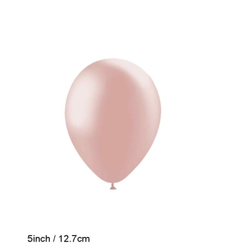 5" Decotex Metallic Rose Gold 87 Latex Balloons 100ct