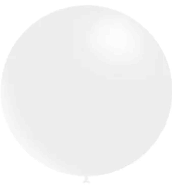 36" Decotex Fashion Solid White 01 Latex Balloons 2ct