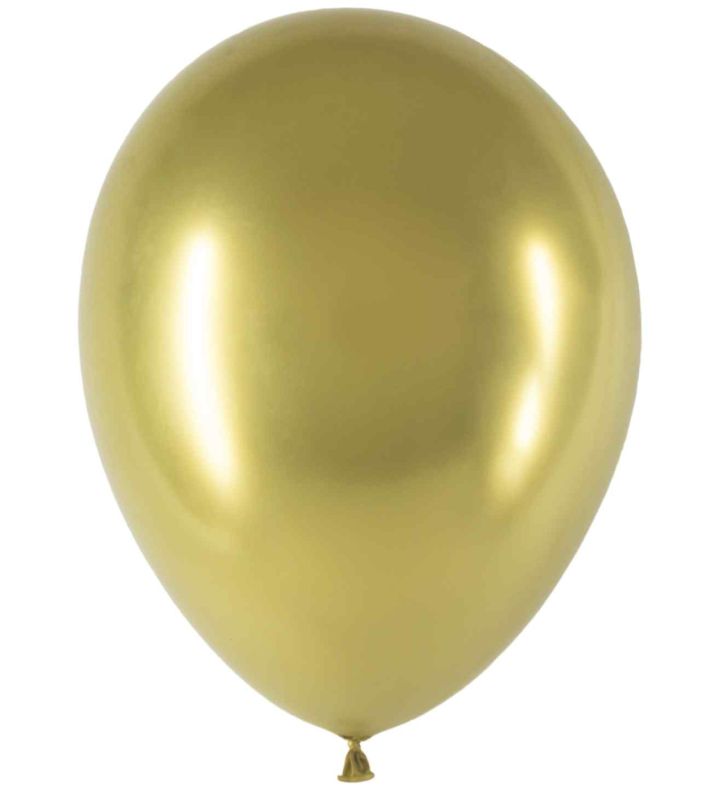11" Decotex Chromium Gold 35 Latex Balloons 25ct