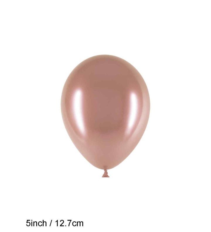 5" Decotex Chromium Rose Gold 87 Latex Balloons 50ct