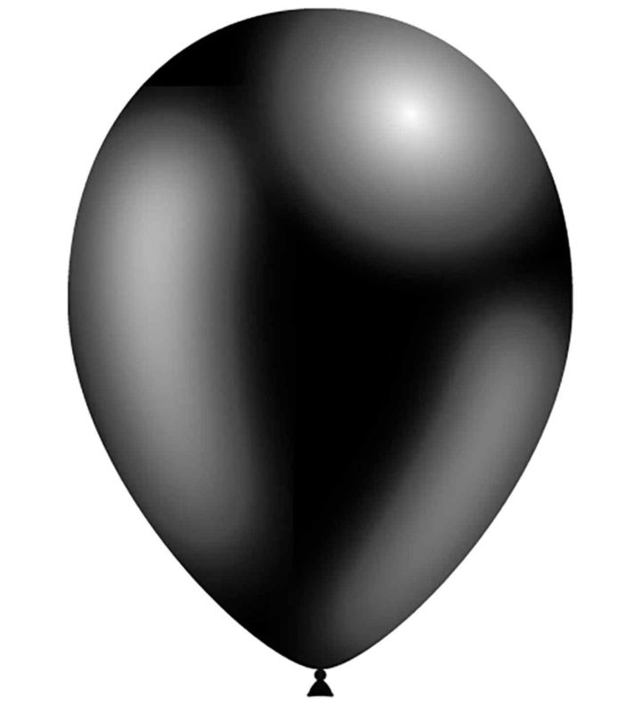 11" Decotex Fashion Solid Black 20 Latex Balloons 50ct