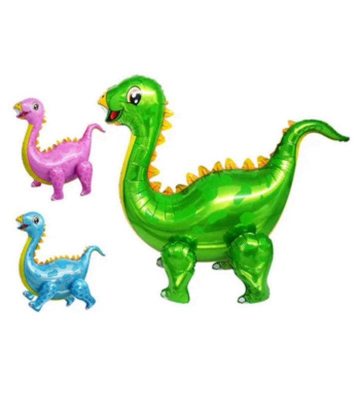 Diplodocus Dinosaur 5 Part Pink Foil Balloon