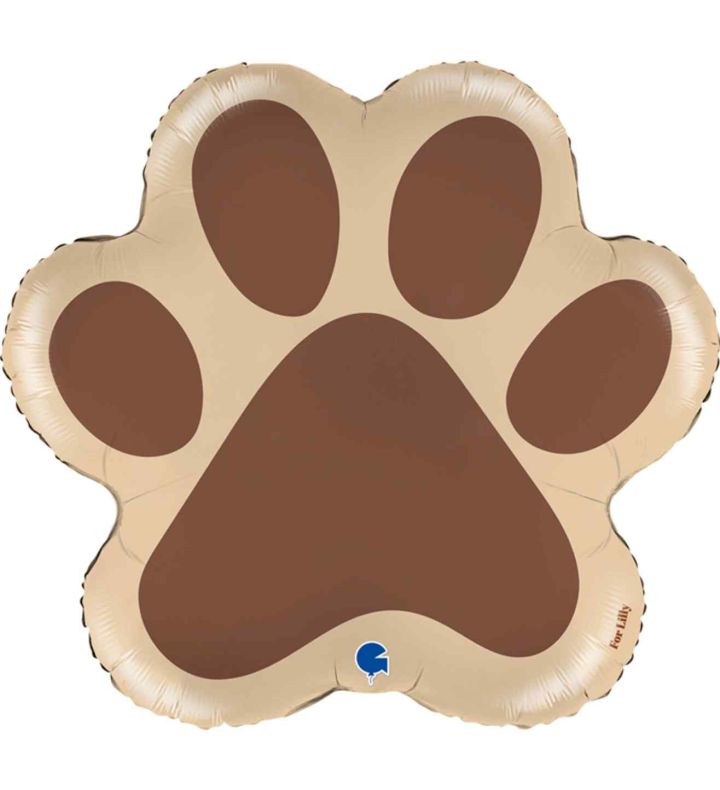 Mini Dog Paw Betallic Foil Balloon