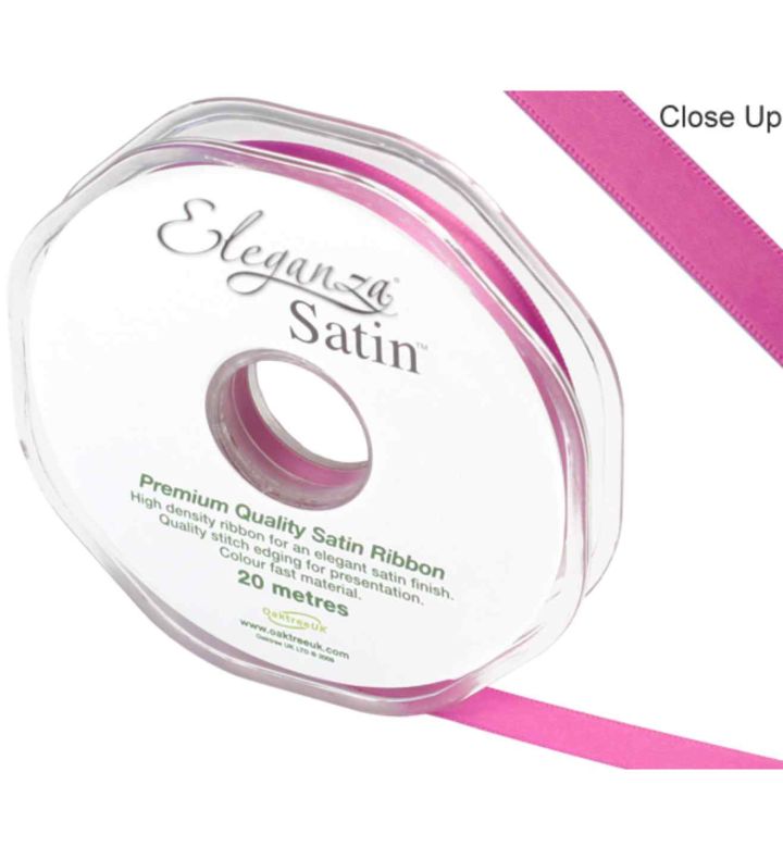 Eleganza Satin Double Faced Cerise - 10mm x 20m